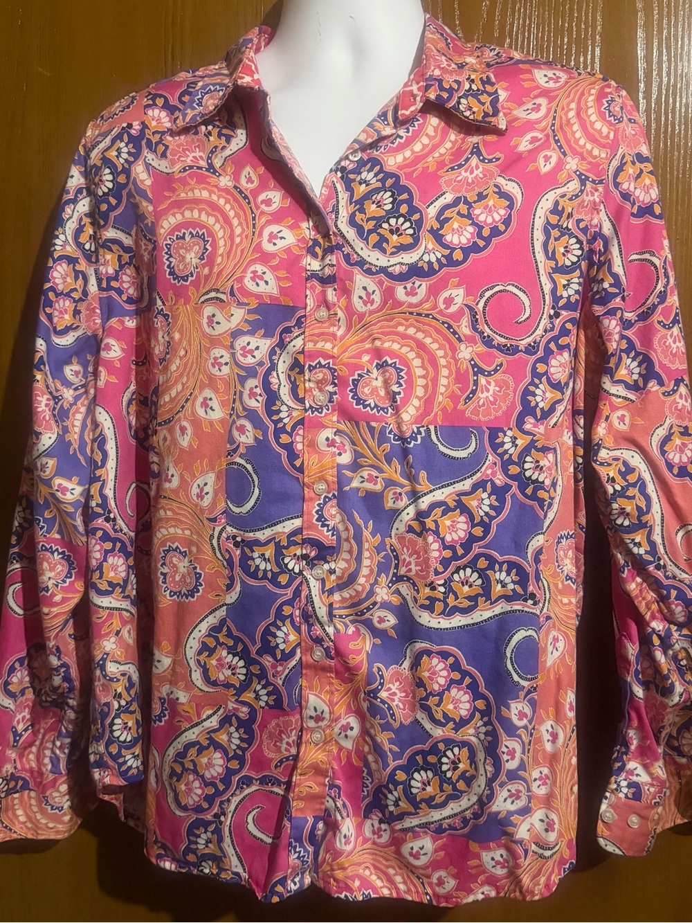Women’s multi Paisley Button-Up Shirt